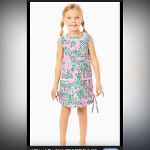Lilly Pulitzer Vibrant Pink and Green Kids Dress